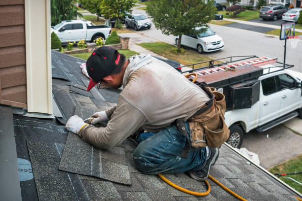 Professional Roofing technician working in Keyport, NJ